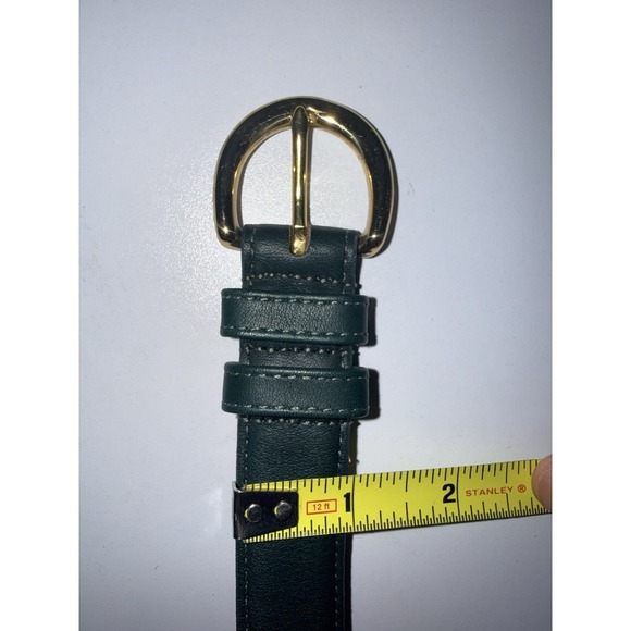 COACH 8400 Bottle Green Glove-Tanned Leather Belt SIZE M Solid Brass Buckle USA - Picture 5 of 8